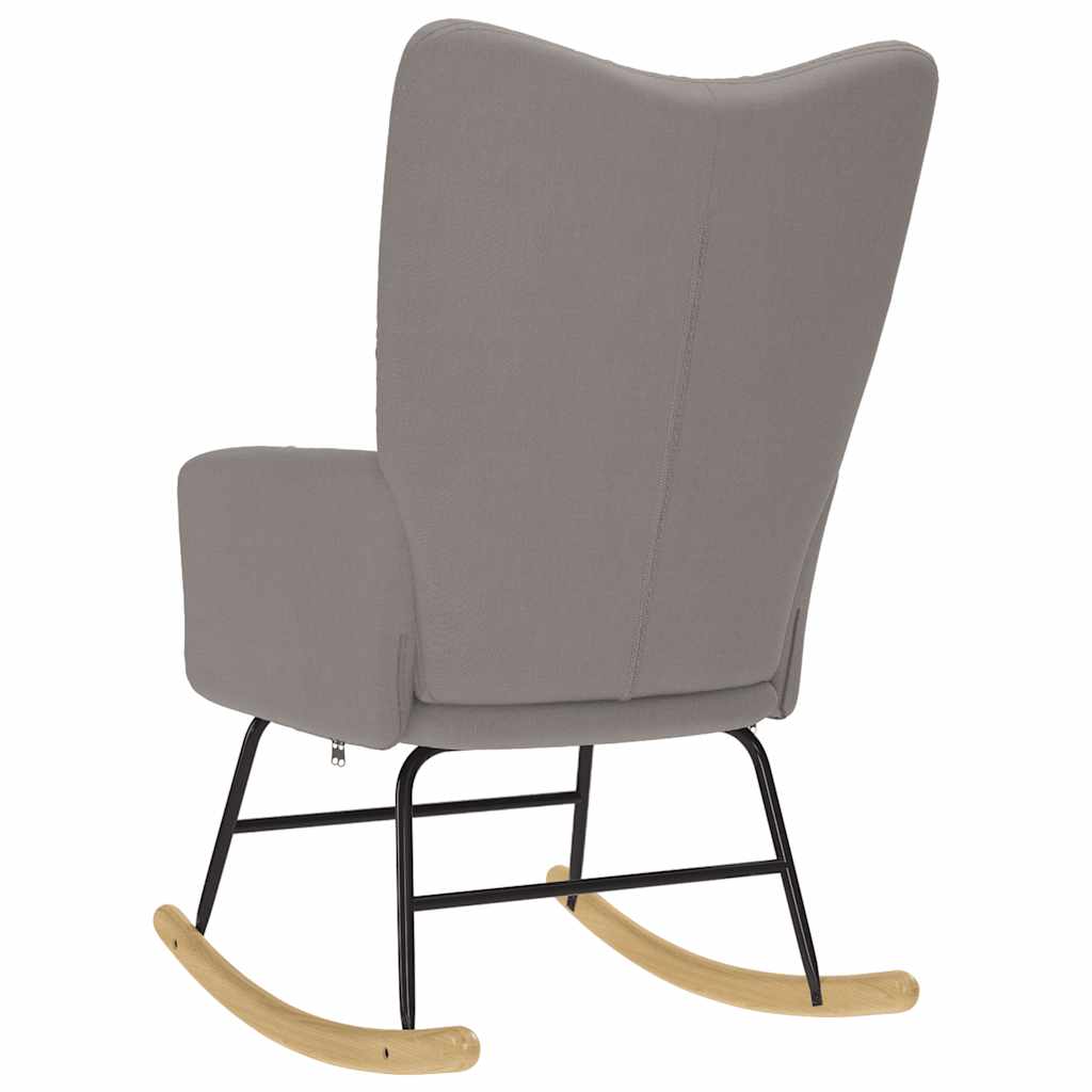 Silla Mecedora De Tela Gris Taupe