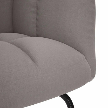 Silla Mecedora De Tela Gris Taupe