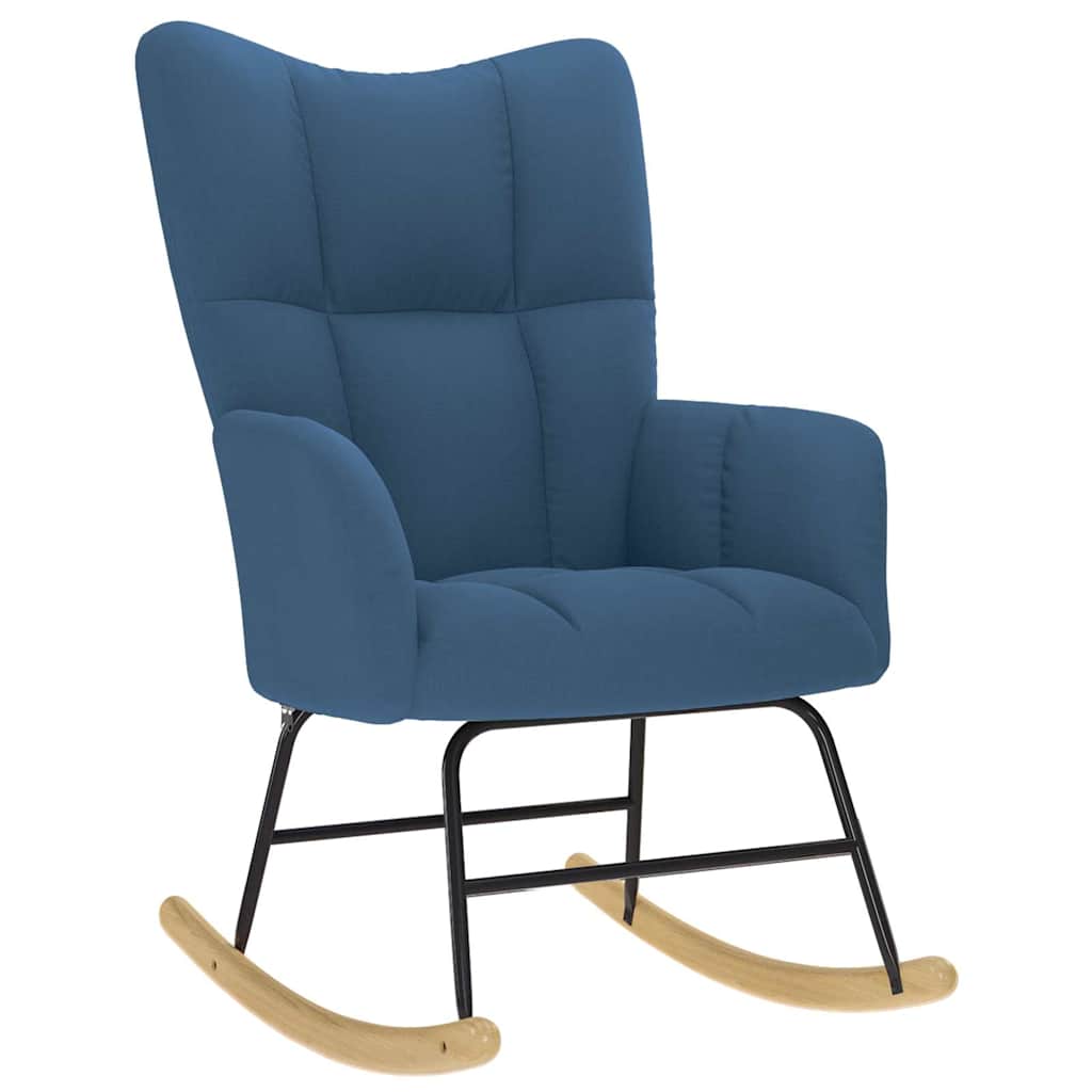 Silla Mecedora De Tela Gris Taupe