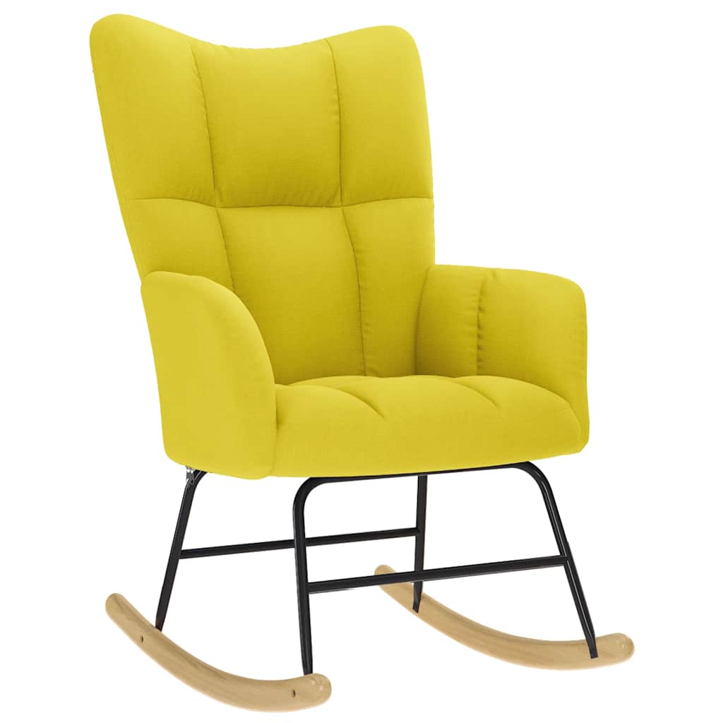 Silla Mecedora De Tela Gris Taupe