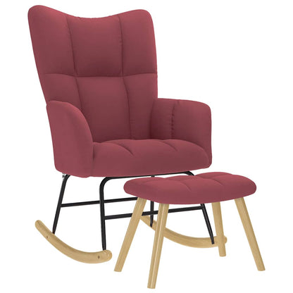 Silla Mecedora De Tela Gris Taupe