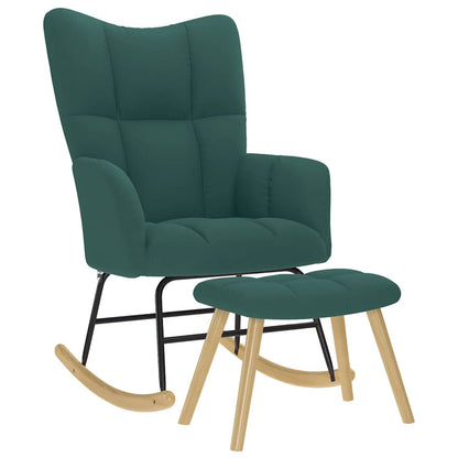 Silla Mecedora De Tela Gris Taupe