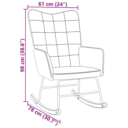 Silla Mecedora De Terciopelo
