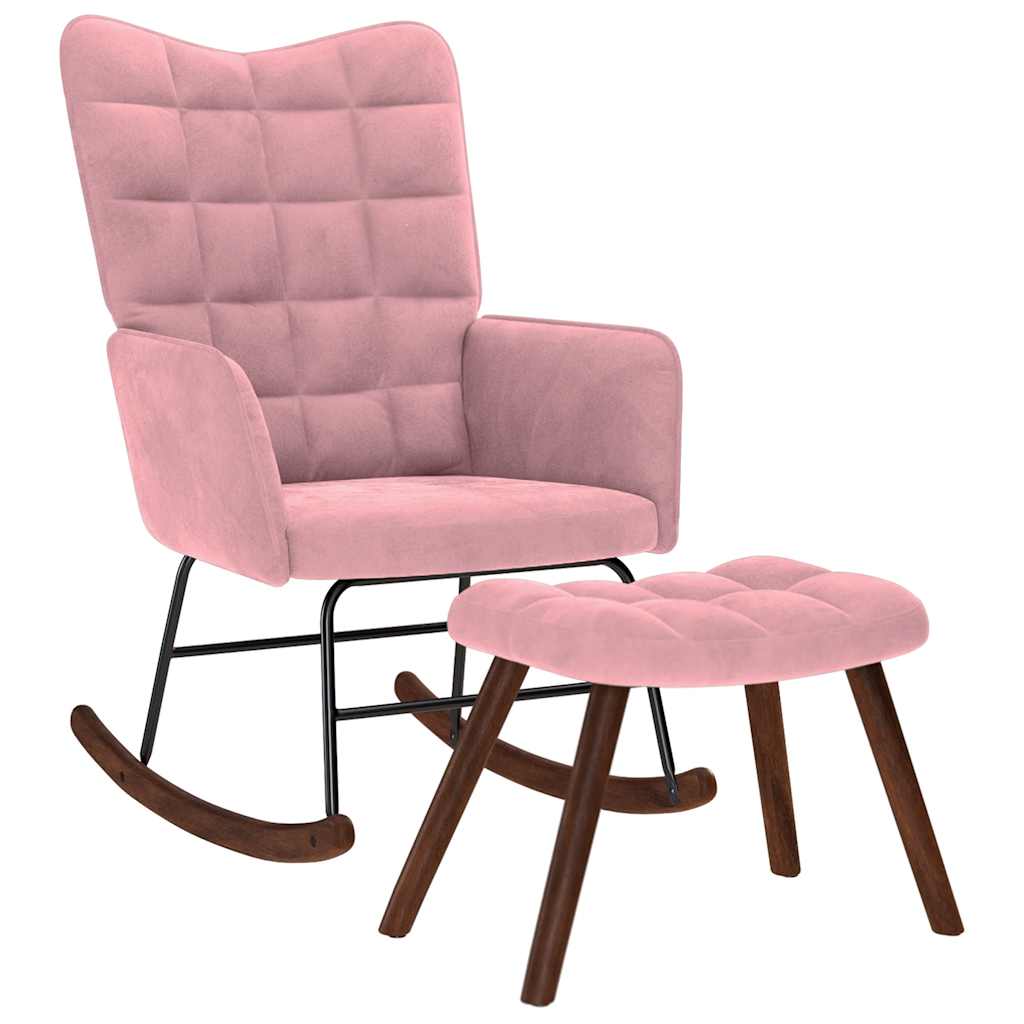 Silla Mecedora De Terciopelo