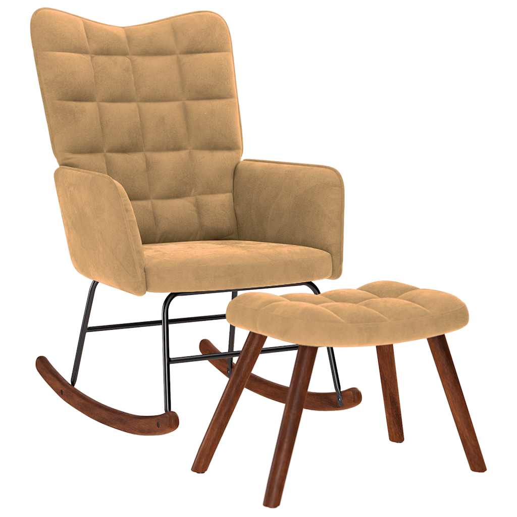 Silla Mecedora De Terciopelo