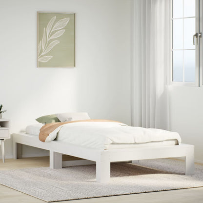 Estructura De Cama Sin Colchón Madera Maciza Marrón