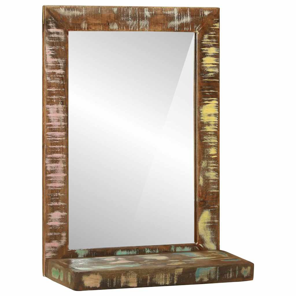 Espejo De Baño Marrón 50 X 22 X 70 Cm Madera Sólida Recuperada