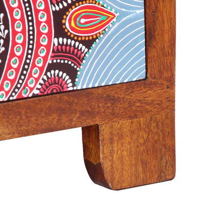 Mesa De Centro De Madera Maciza De Acacia 90X50X40 Cm