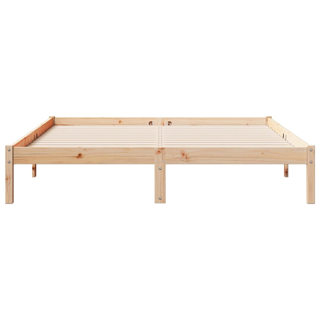 Cama Extralarga Sin Colchón Madera Maciza De Pino
