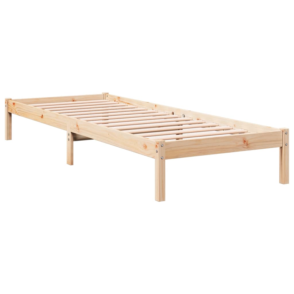 Cama Extralarga Sin Colchón Madera Maciza De Pino