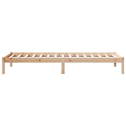 Cama Extralarga Sin Colchón Madera Maciza De Pino