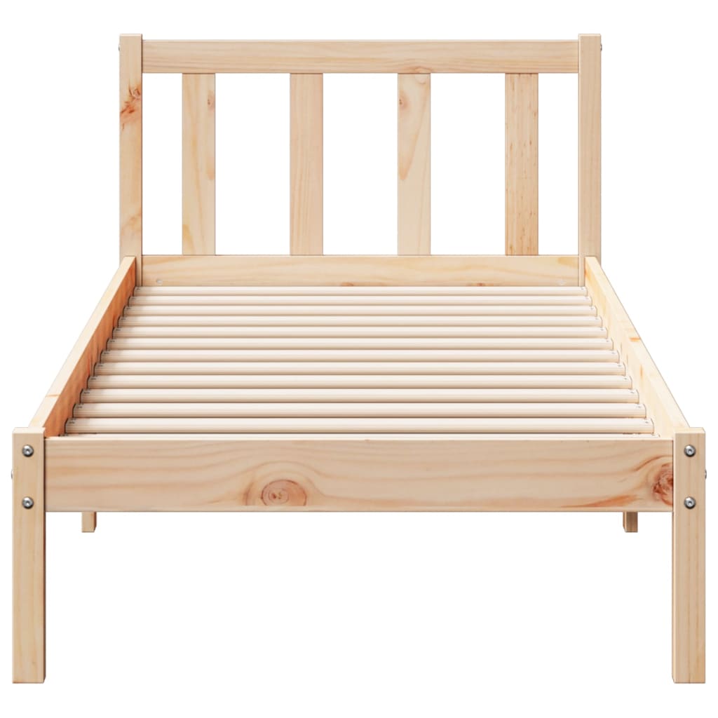 Cama Extralarga Sin Colchón Madera Maciza De Pino