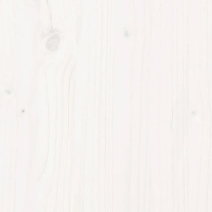 Cama Extralarga Sin Colchón Madera Maciza Pino Blanca 80X210 Cm