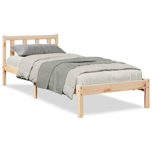 Cama Extralarga Sin Colchón Madera Maciza De Pino