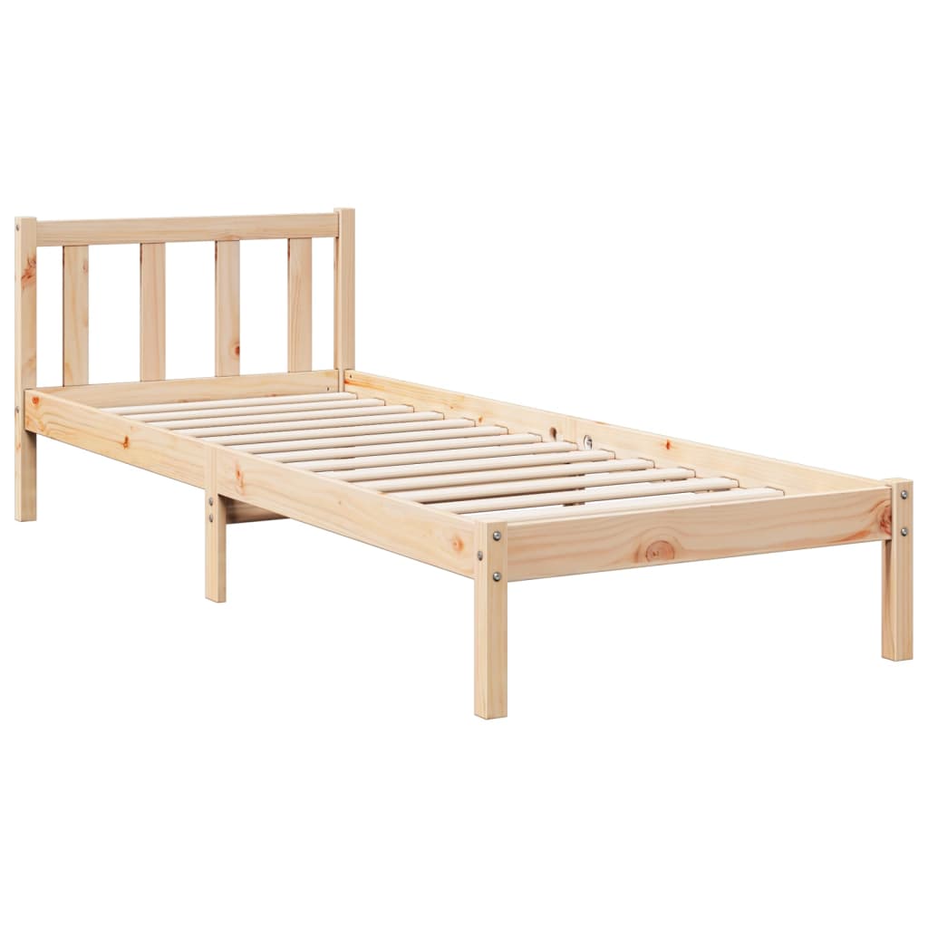 Cama Extralarga Sin Colchón Madera Maciza De Pino