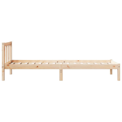 Cama Extralarga Sin Colchón Madera Maciza De Pino