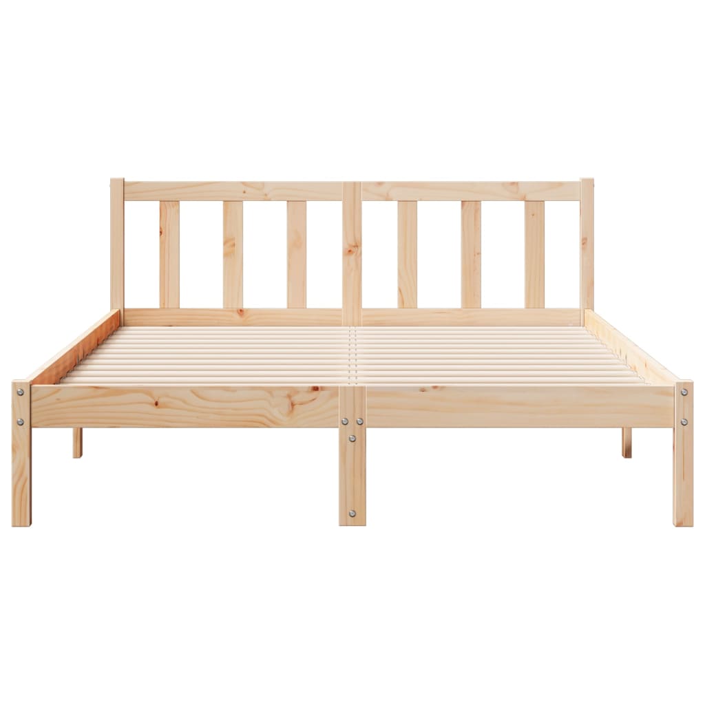 Cama Extralarga Sin Colchón Madera Maciza De Pino