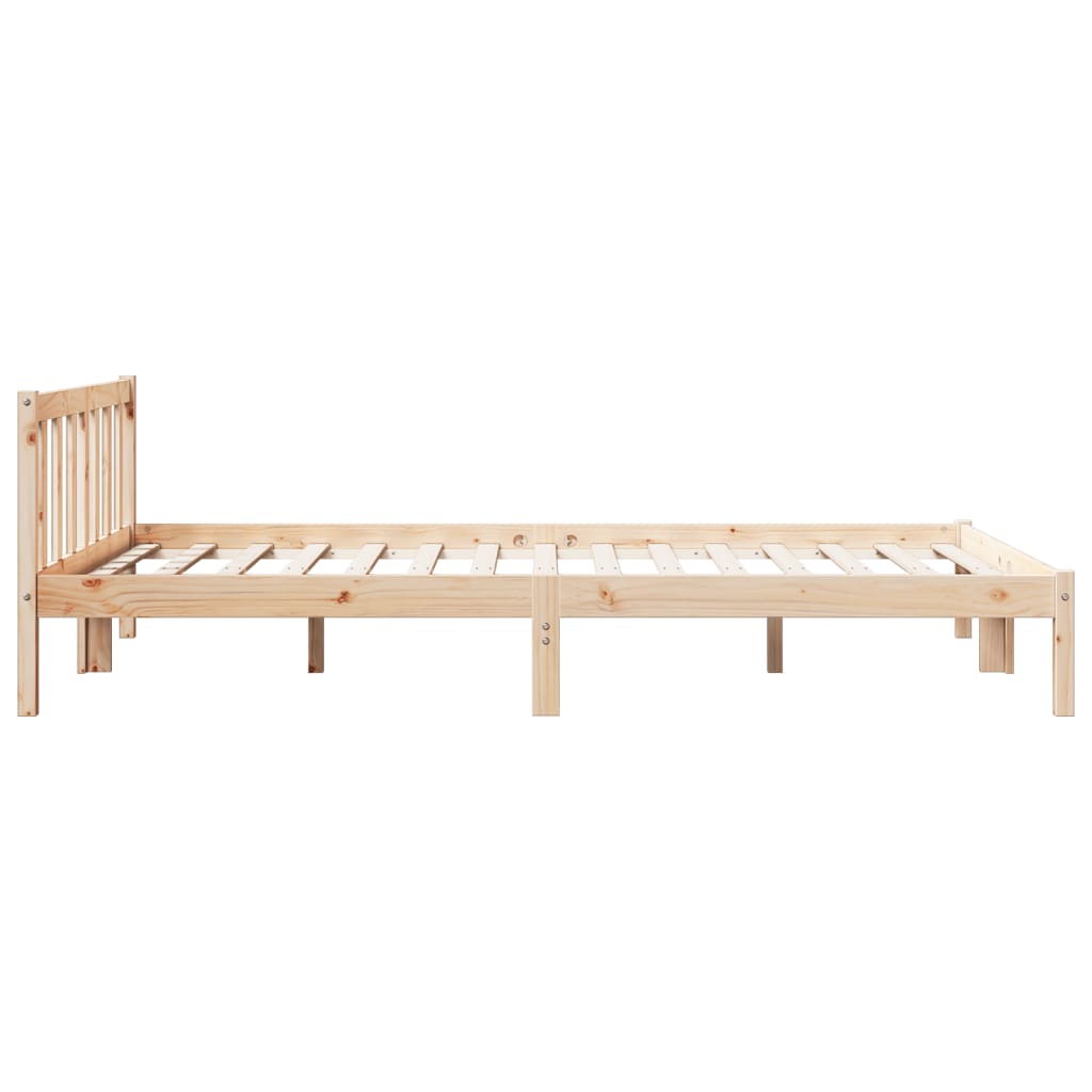 Cama Extralarga Sin Colchón Madera Maciza De Pino