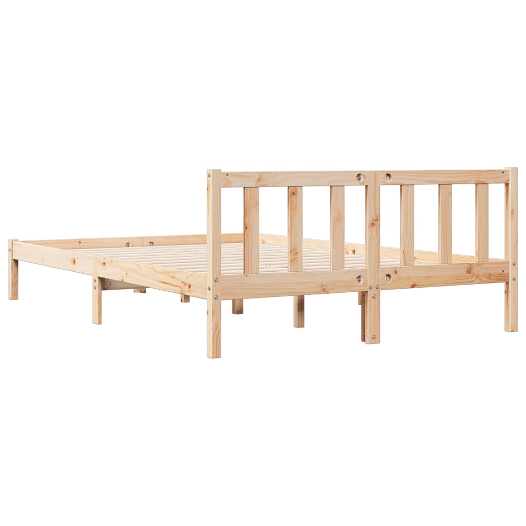 Cama Extralarga Sin Colchón Madera Maciza De Pino