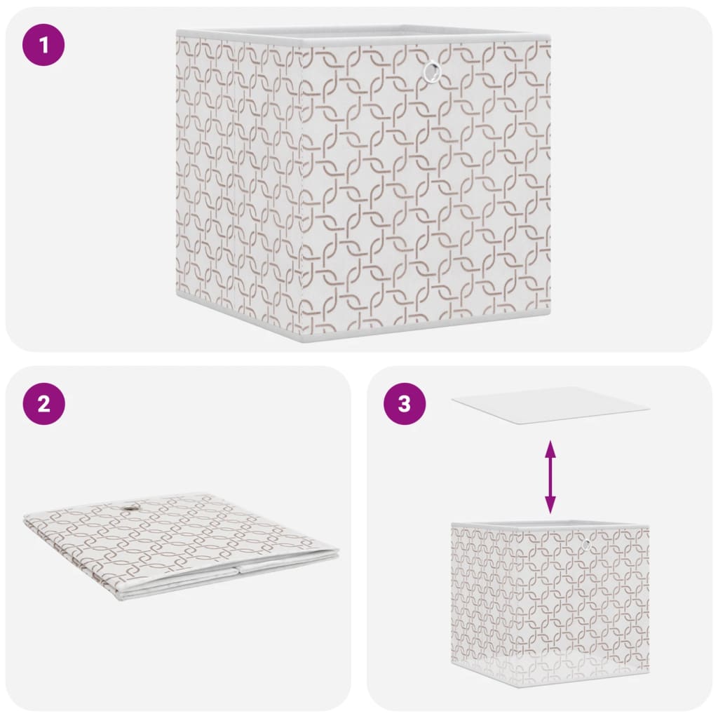 Cajas Almacenaje Plegables 10 Uds No Tejida 32X32X32 Cm