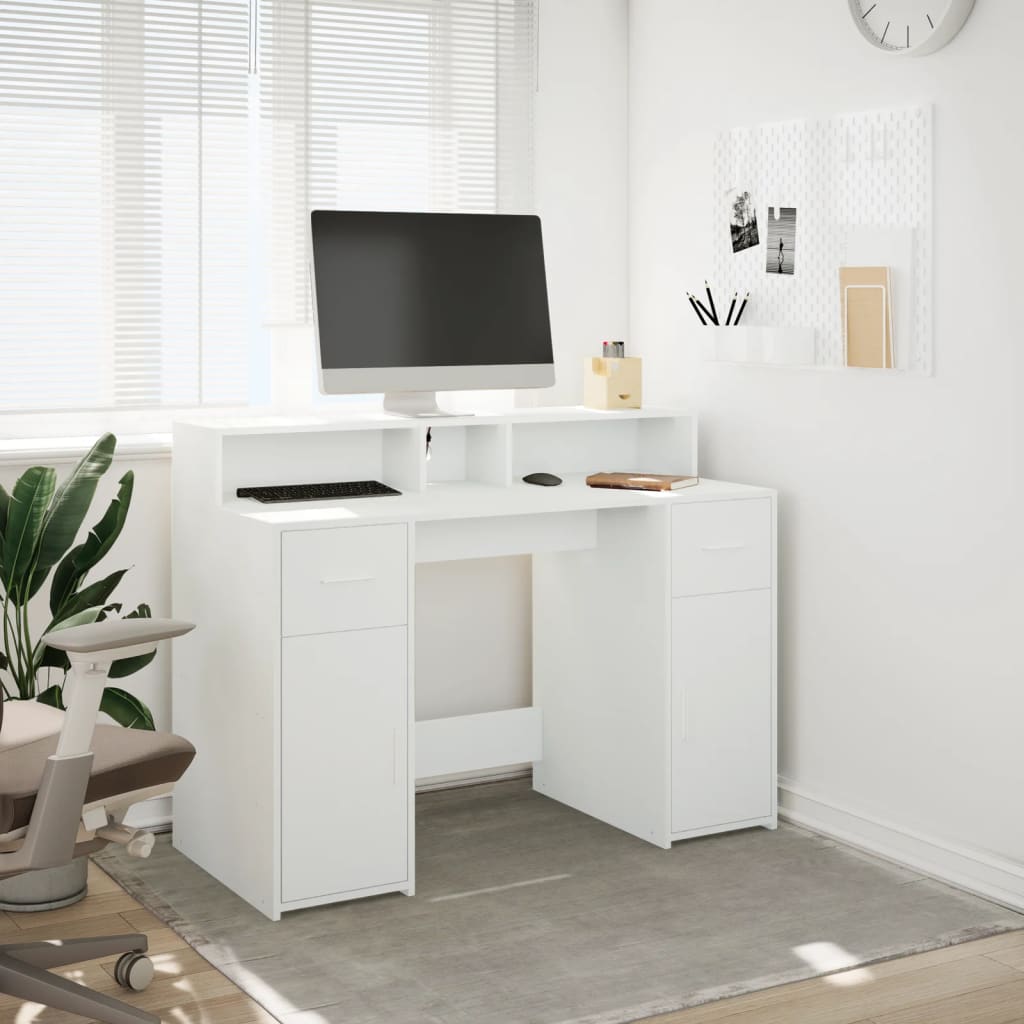 Escritorio Con Luz Led Madera Ingeniería