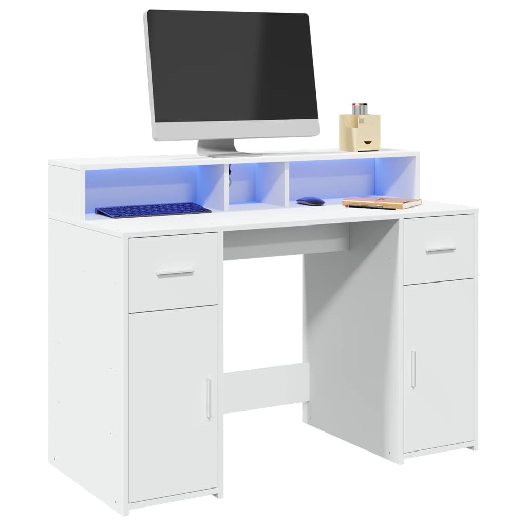 Escritorio Con Luz Led Madera Ingeniería