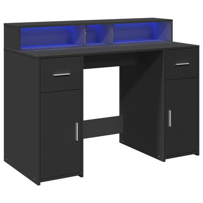 Escritorio Con Luz Led Madera Ingeniería
