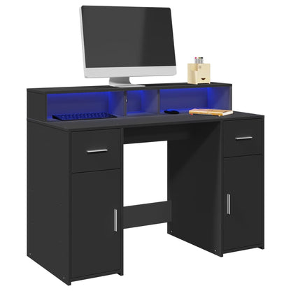 Escritorio Con Luz Led Madera Ingeniería