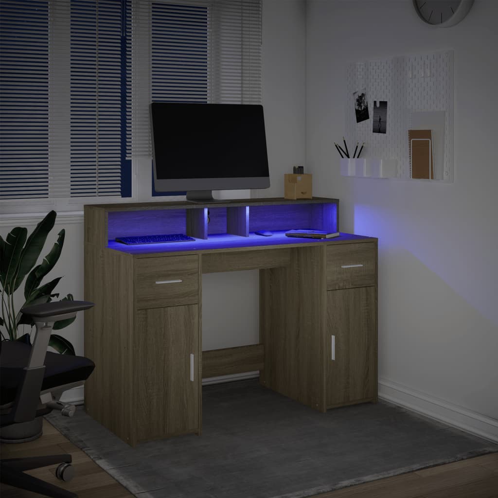 Escritorio Con Led Madera Ingeniería