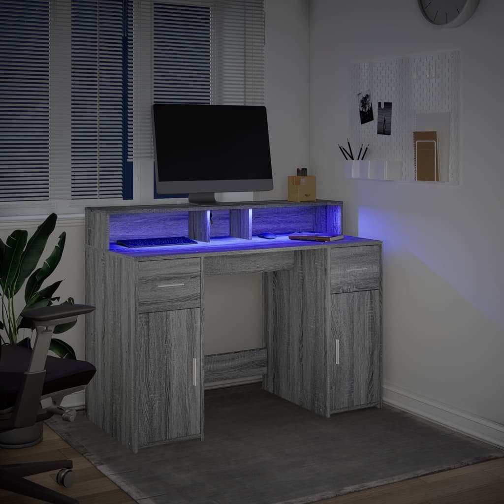 Escritorio Con Led Madera Ingeniería