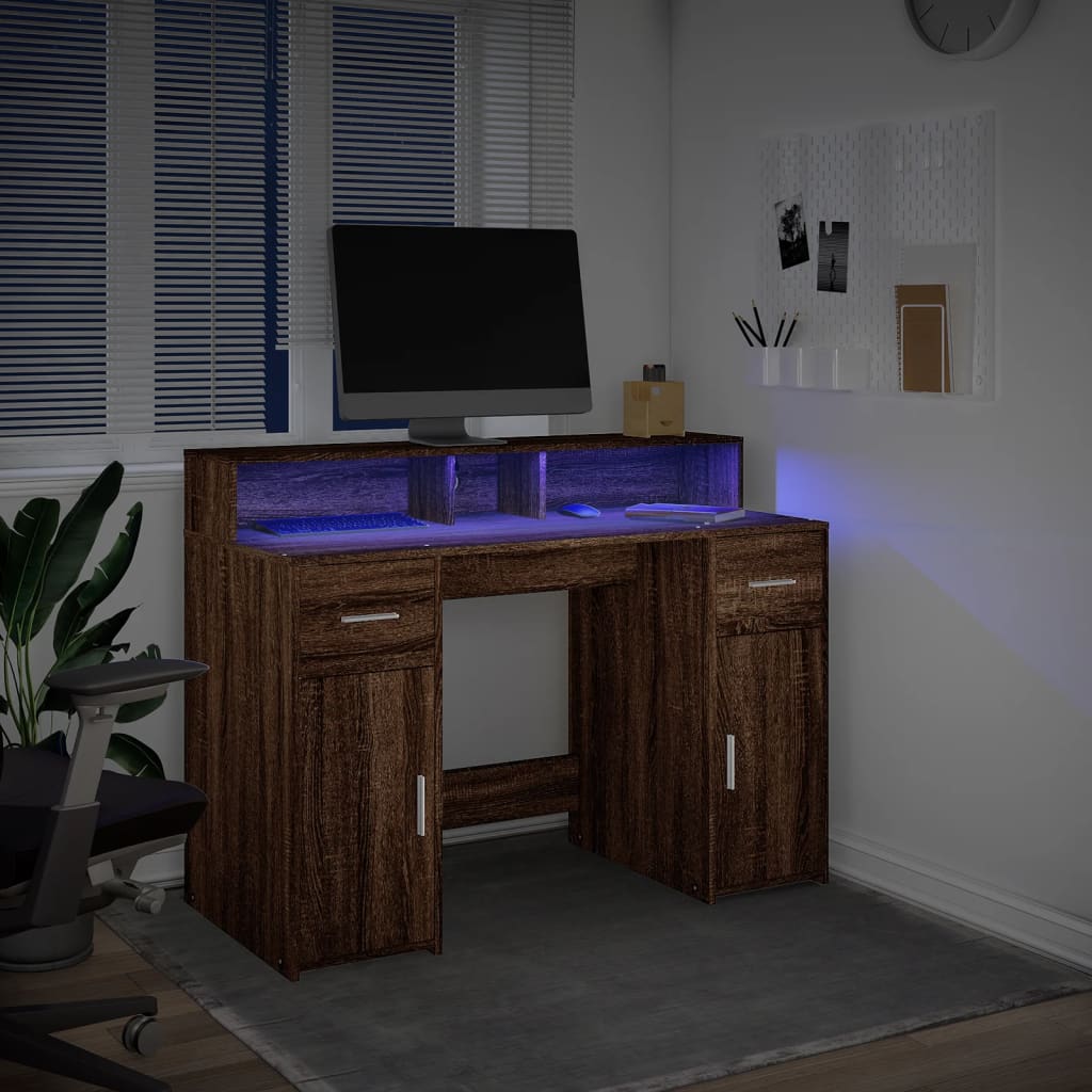 Escritorio Con Led Madera Ingeniería