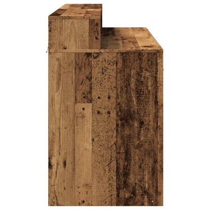 Escritorio Con Led Madera Ingeniería Envejecida