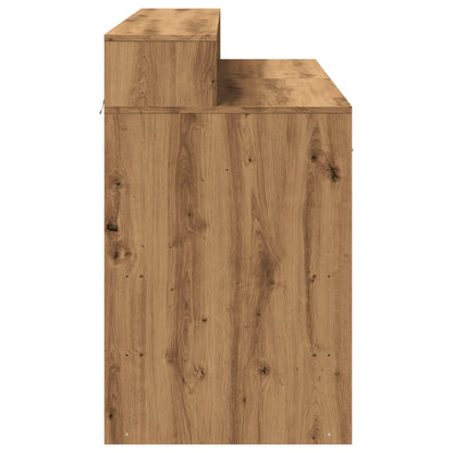 Escritorio Con Led Madera Ingeniería Roble Artisian 120X55X91Cm