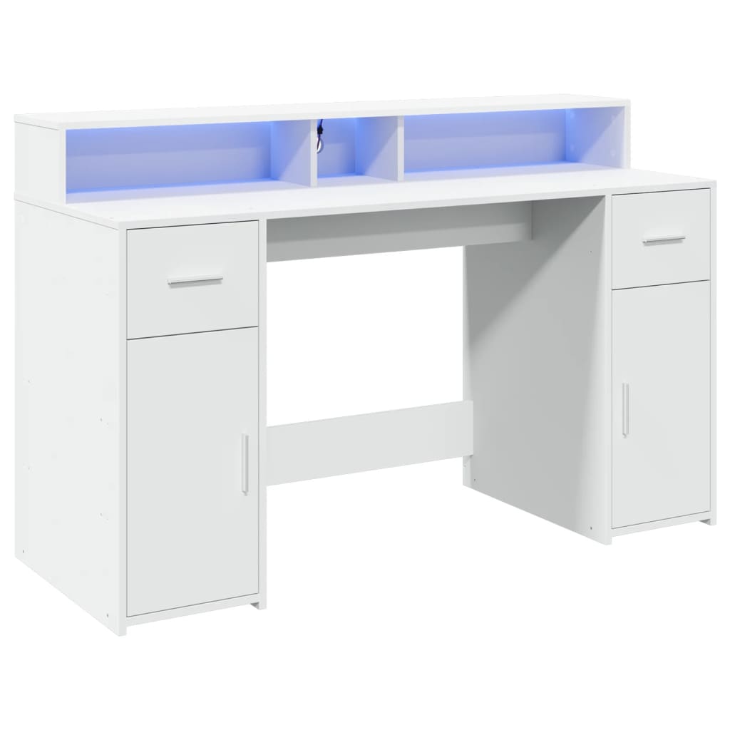 Escritorio Con Luz Led Madera Ingeniería