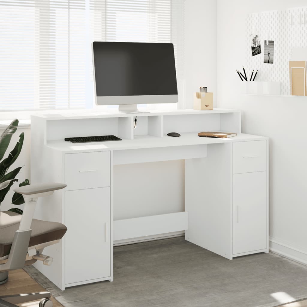 Escritorio Con Luz Led Madera Ingeniería