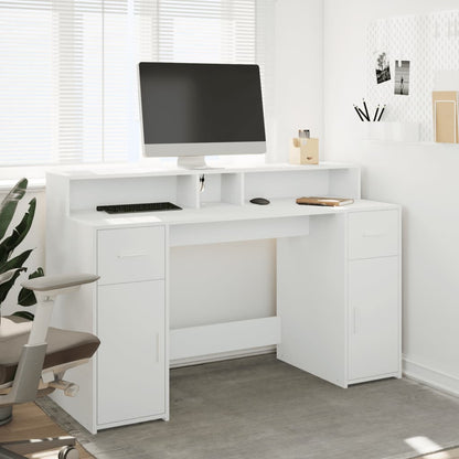 Escritorio Con Luz Led Madera Ingeniería