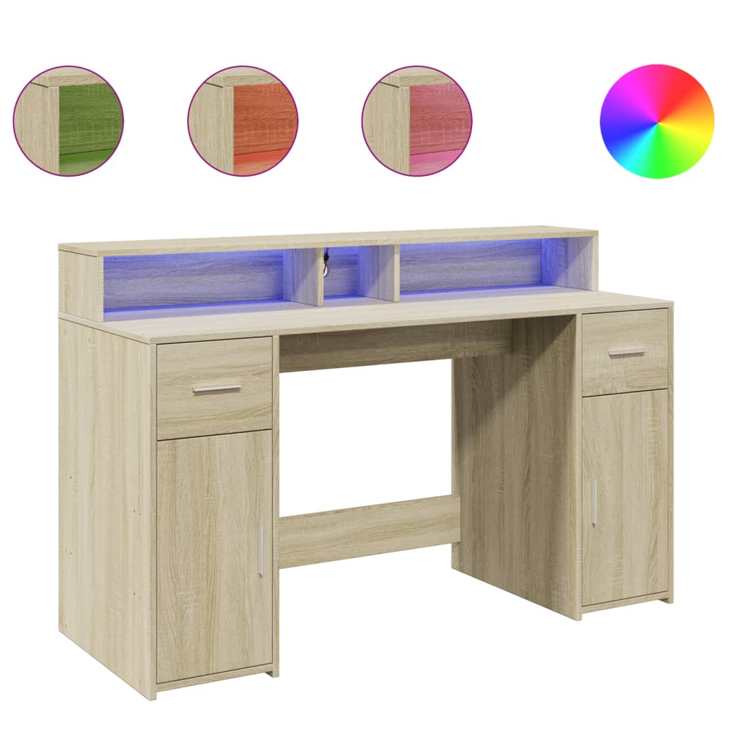 Escritorio Con Led Madera Ingeniería