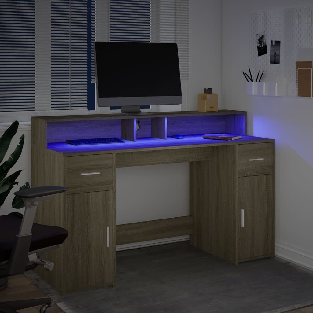 Escritorio Con Led Madera Ingeniería