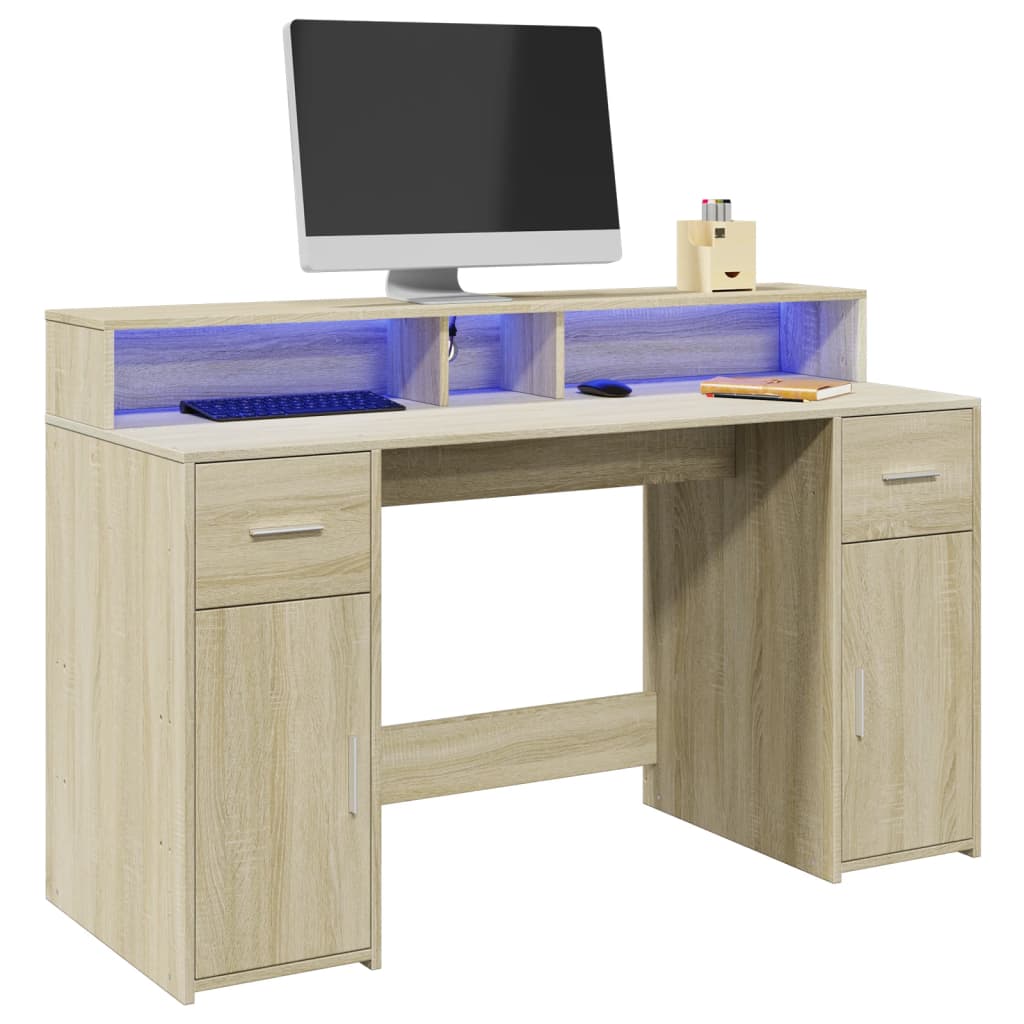 Escritorio Con Led Madera Ingeniería