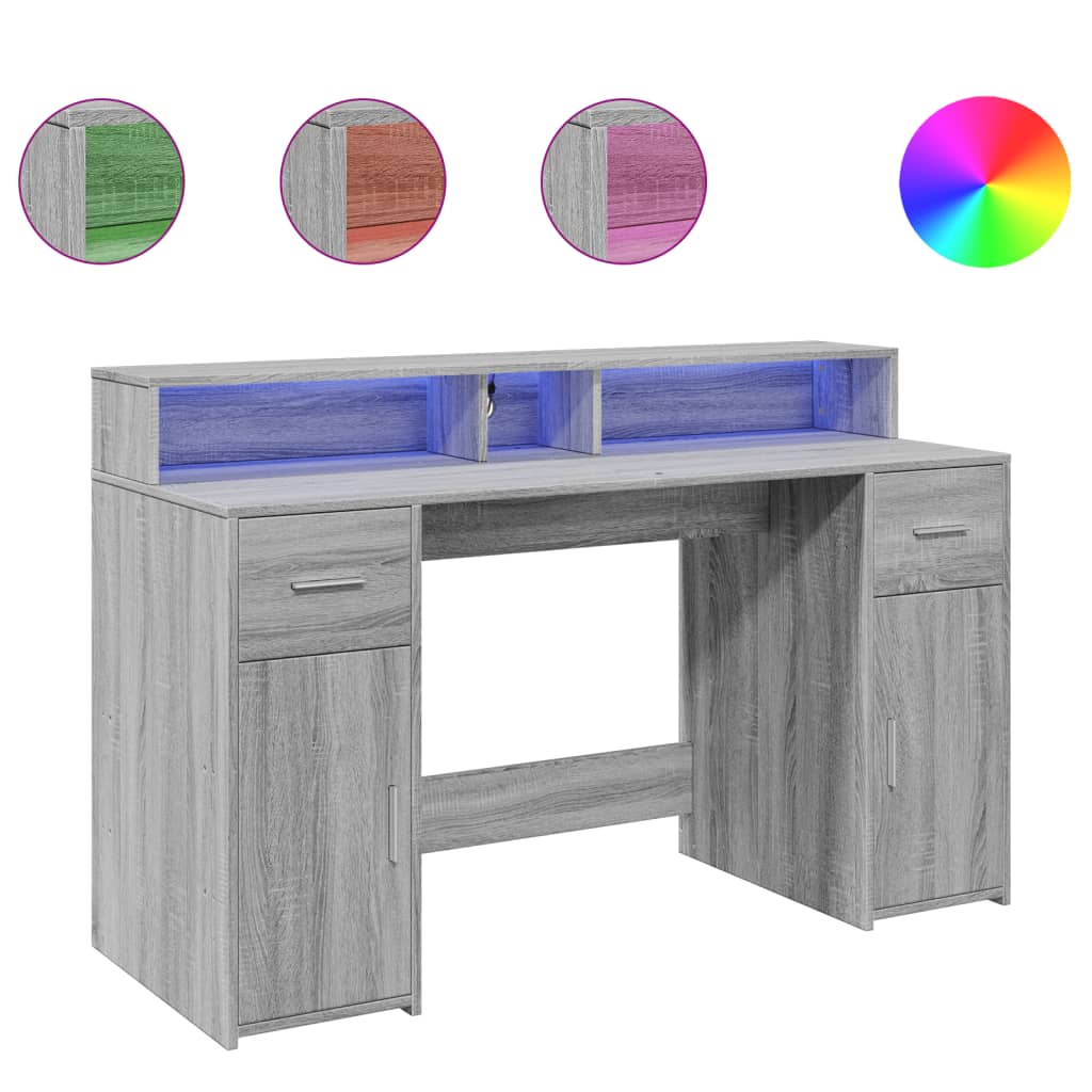 Escritorio Con Led Madera Ingeniería
