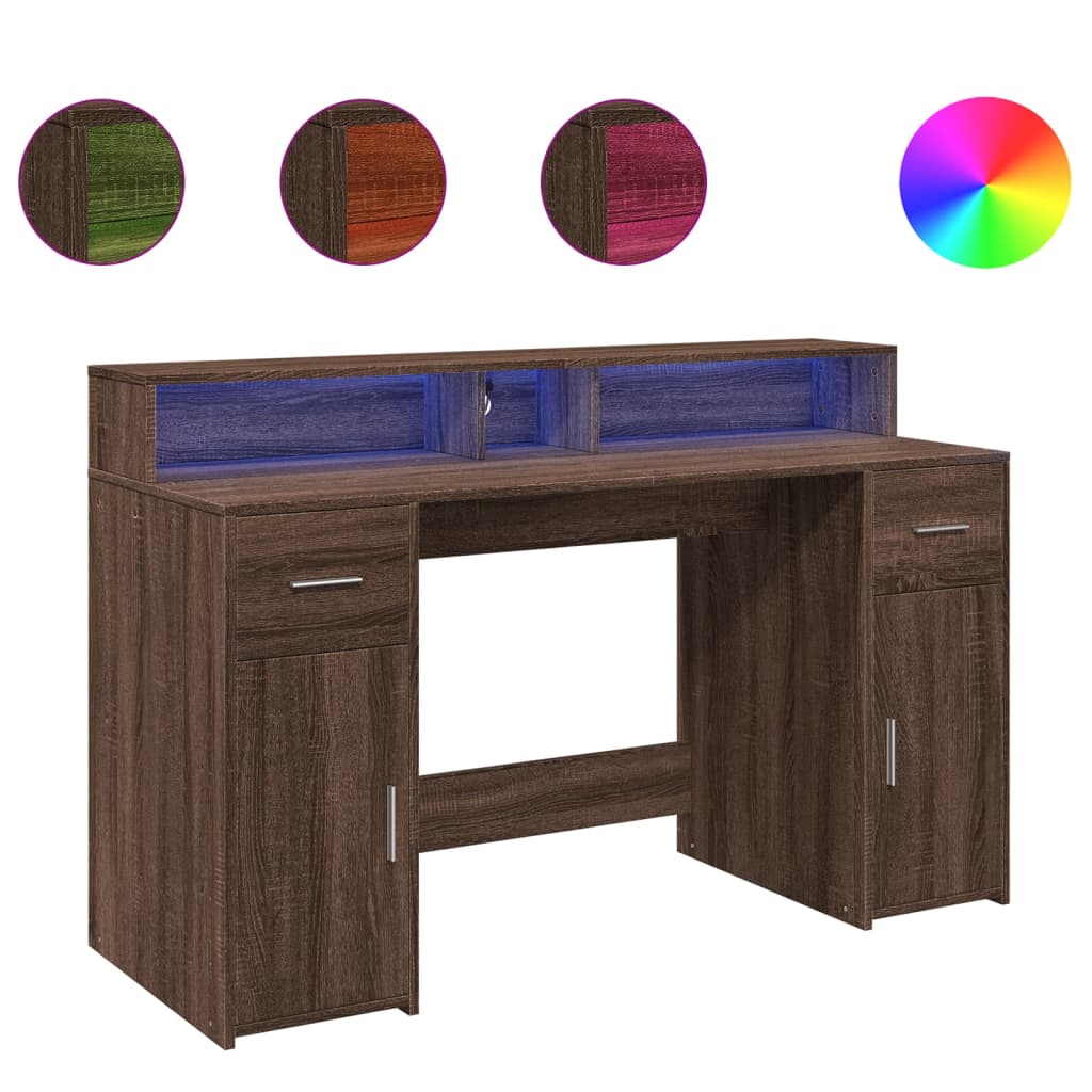 Escritorio Con Led Madera Ingeniería