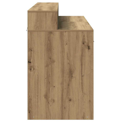 Escritorio Con Led Madera Ingeniería Roble Artisian 140X55X91Cm