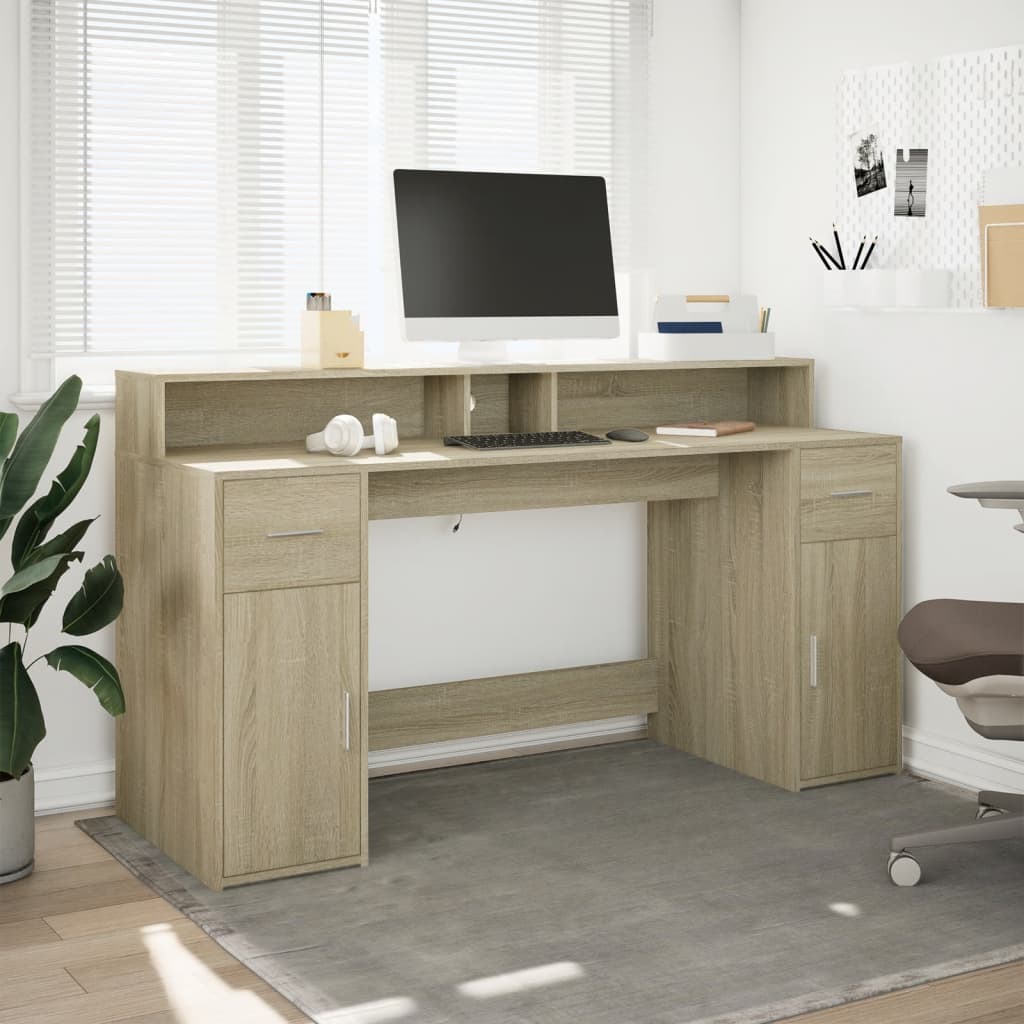Escritorio Con Led Madera Ingeniería