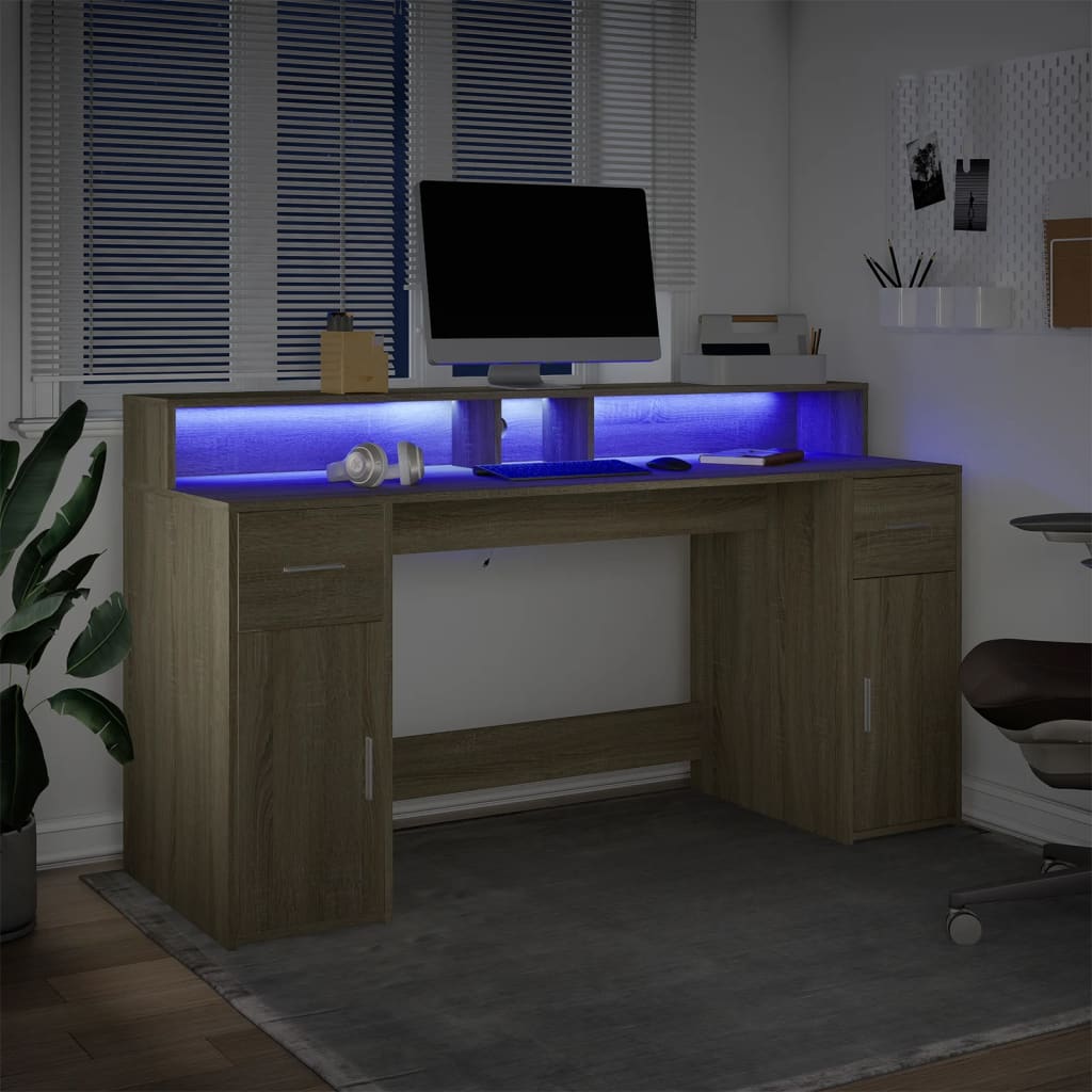 Escritorio Con Led Madera Ingeniería