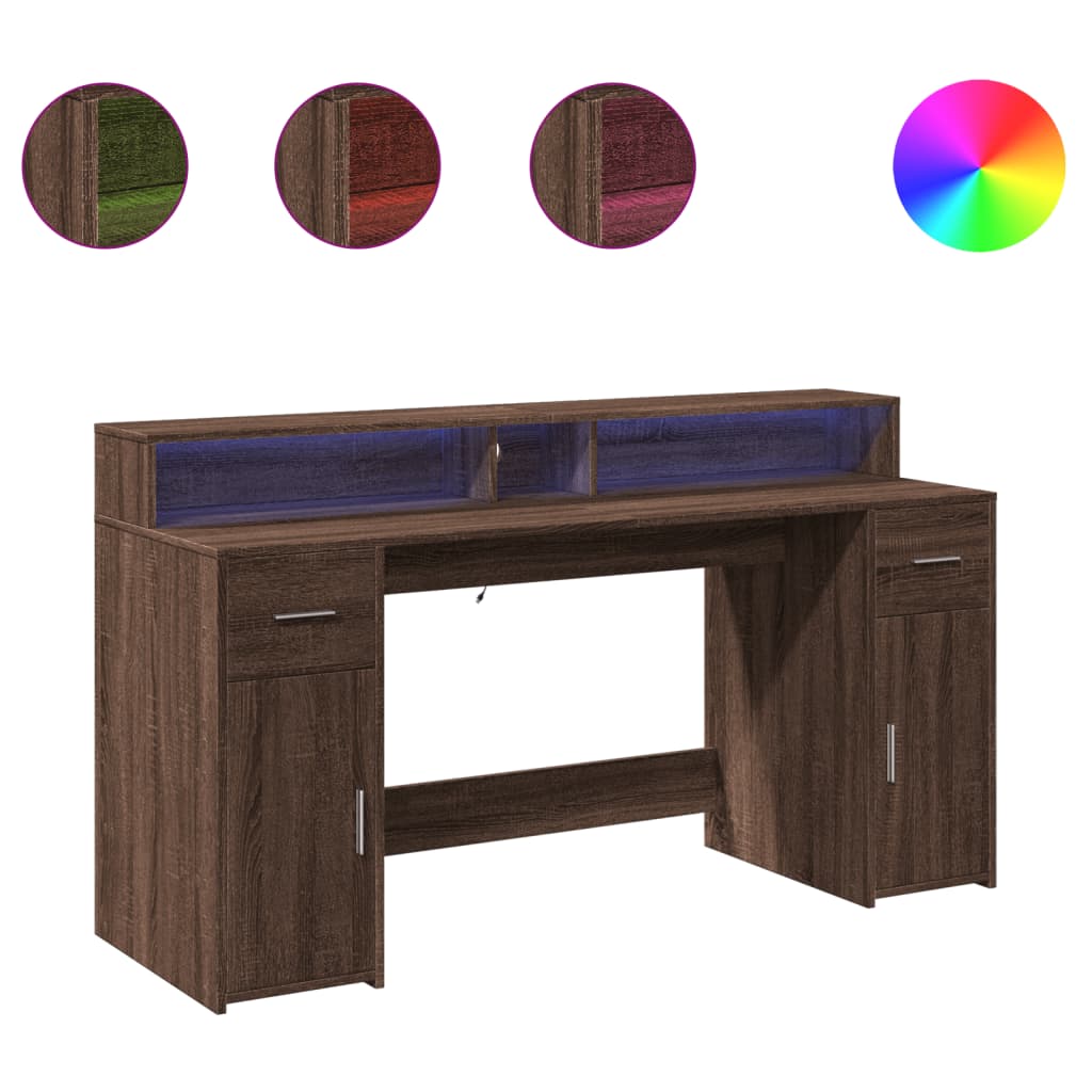 Escritorio Con Led Madera Ingeniería