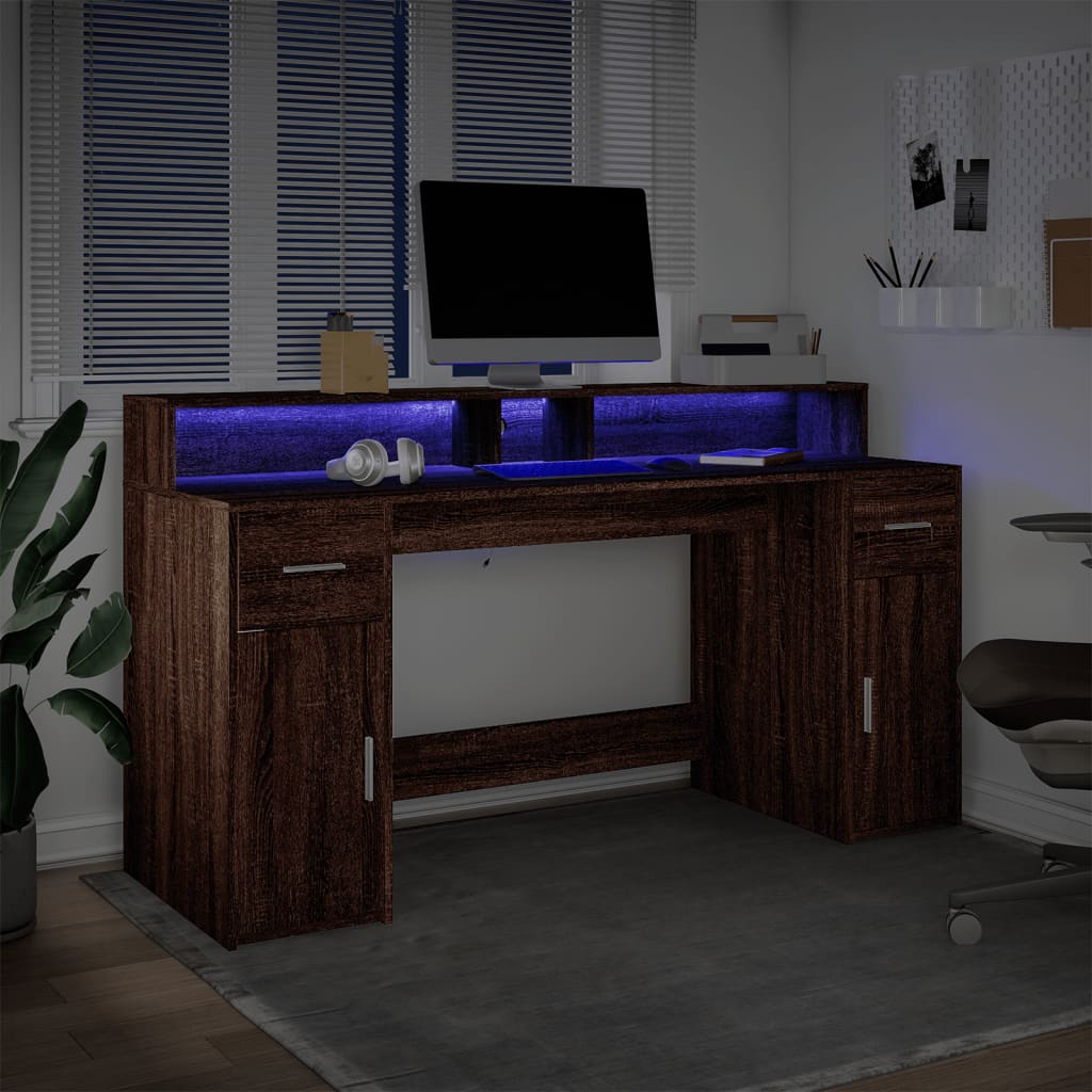 Escritorio Con Led Madera Ingeniería
