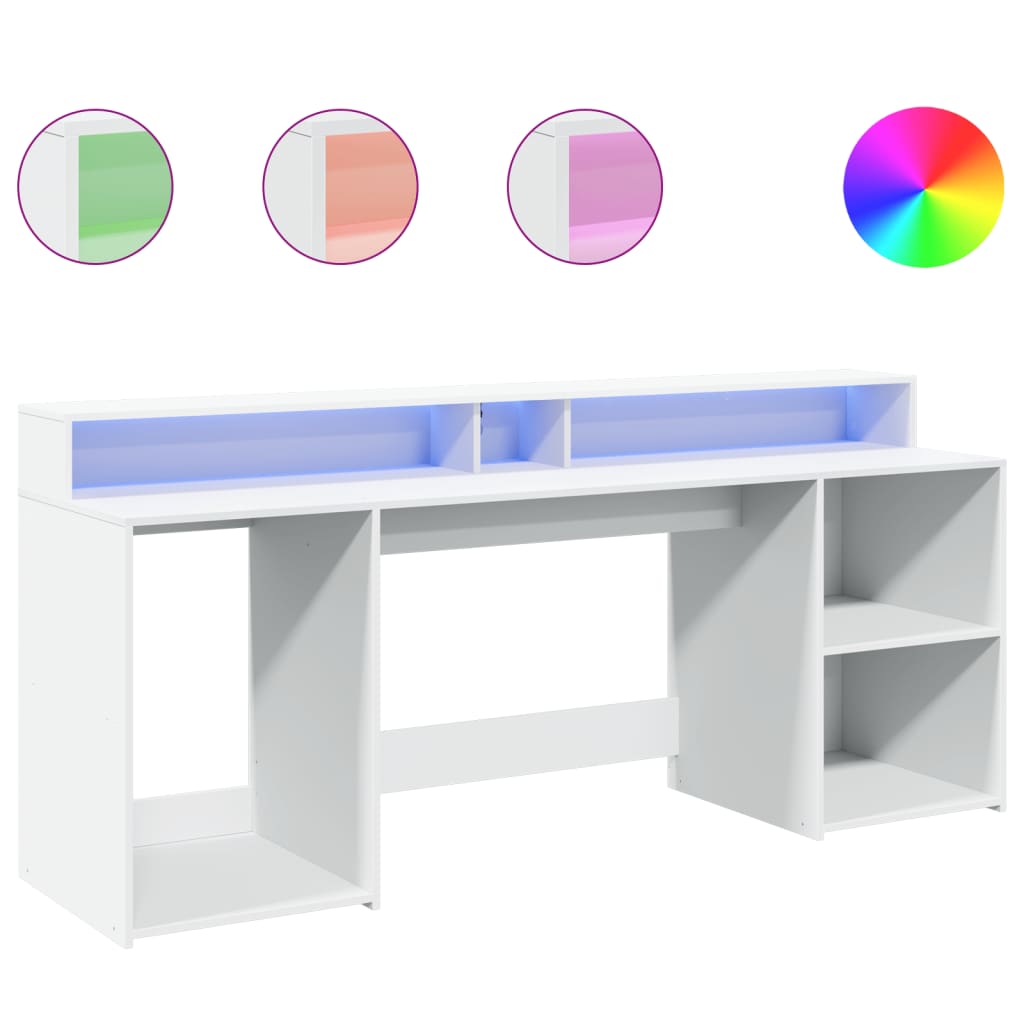 Escritorio Con Luz Led Madera Ingeniería