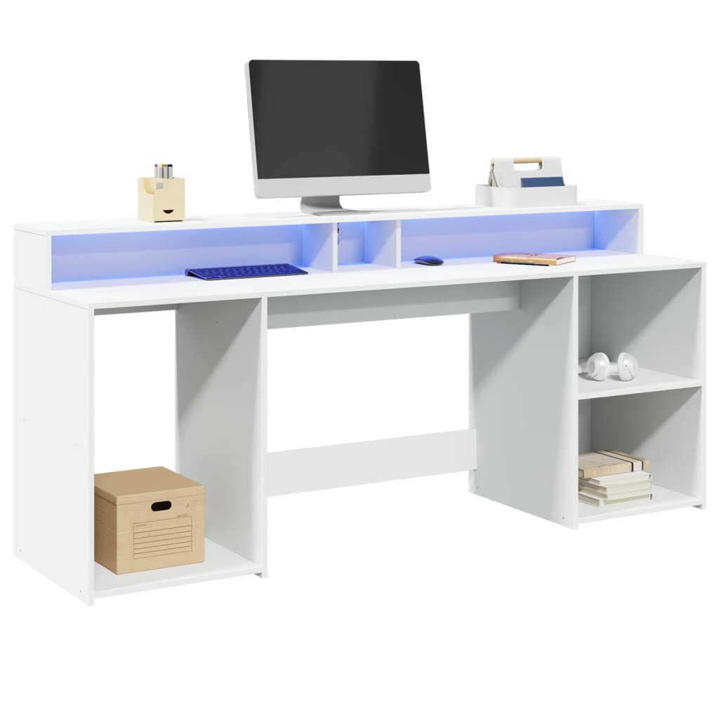 Escritorio Con Luz Led Madera Ingeniería