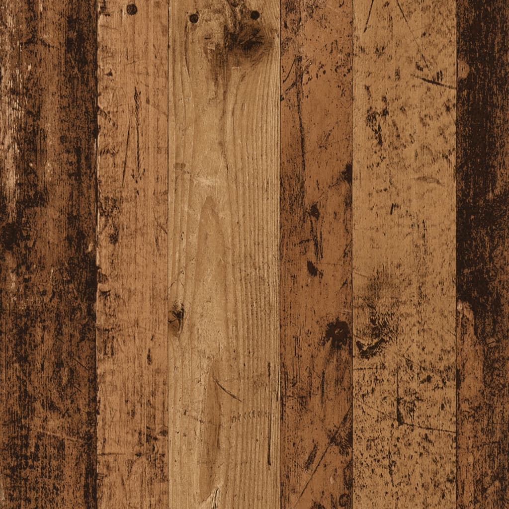 Escritorio Con Led Madera Ingeniería Envejecida