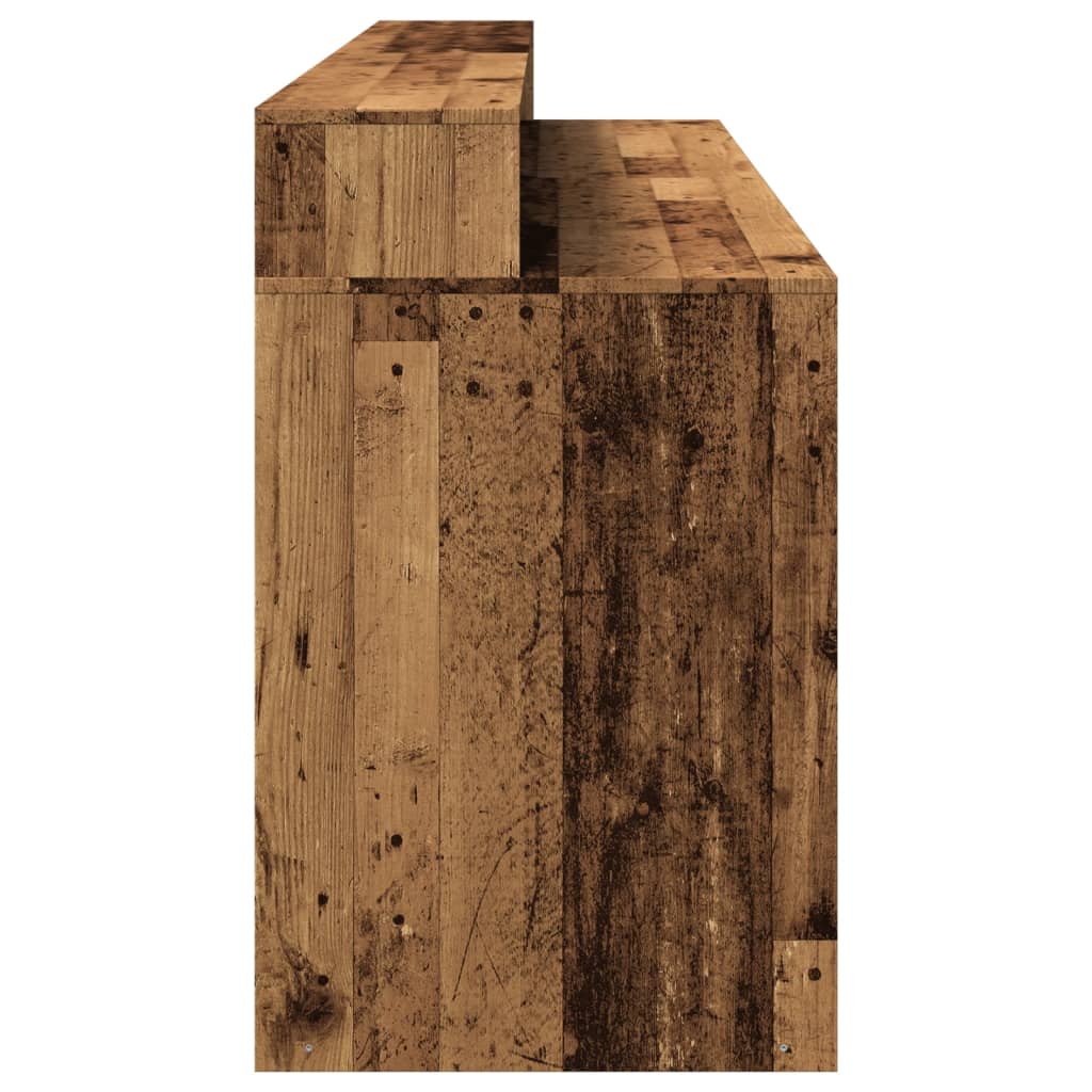 Escritorio Con Led Madera Ingeniería Envejecida